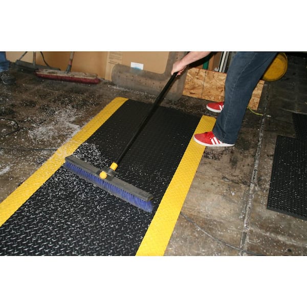 Rhino Mats 2-ft x 12-ft Black Rectangular Indoor Anti-Fatigue Mat | DTT24DSBX12