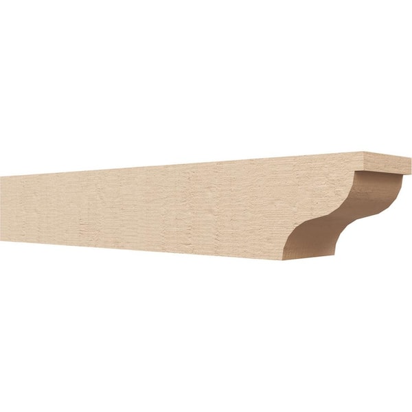 Ekena Millwork 6-in. x 6-in. x 36-in. Garner Woodgrain, Primed Tan Timberthane Polyurethane Rafter Tail Brace
