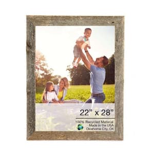 Victoria 22 in. W. x 24 in. Weathered Gray Picture Frame