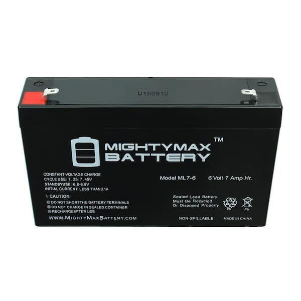 DJW6-12-T2 6 Volt 12 AmpH SLA Replacement Battery with F2 Terminal