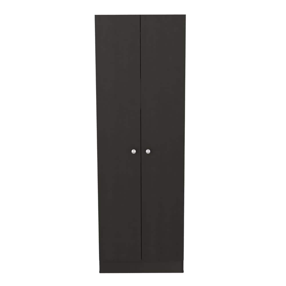 "Storage Cabinet Pipestone - Pearl Black Finish, Tall 70"" Double Door Cabinet with 5 Shelves" price history on PriceWatchPro