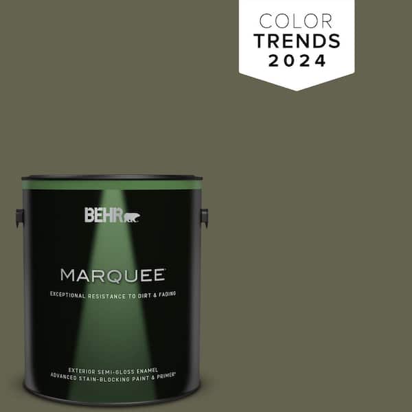 BEHR MARQUEE 1 gal. #N350-7A Mountain Olive Semi-Gloss Enamel Exterior Paint & Primer