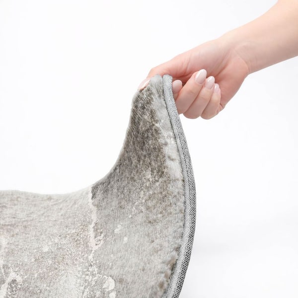 Dream Shag Premium Machine Washable Abstract ADS517 Gray 3 ft. x 4 ft. Area Rug