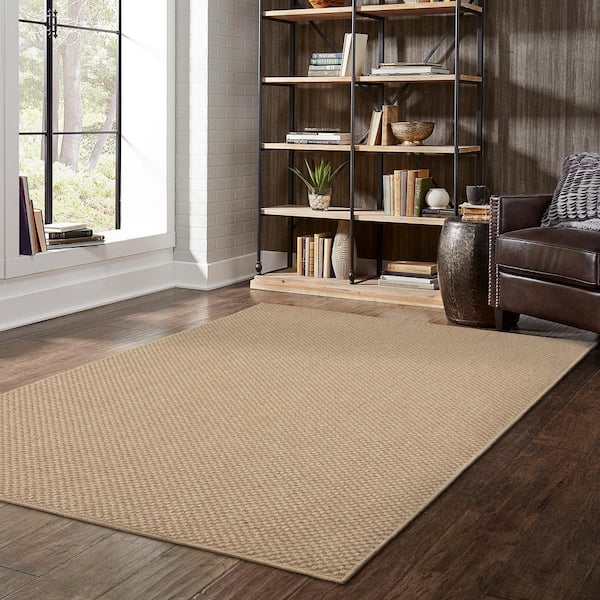 Sanibel Natural 5 ft. x 8 ft. Indoor/Outdoor Area Rug