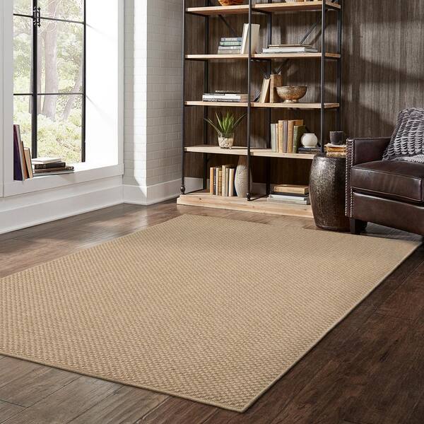 Sanibel Natural 2 ft. x 8 ft. Indoor/Outdoor Patio Runner Rug