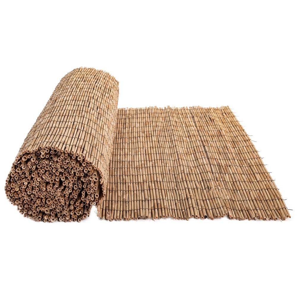 Natural Jumbo Reed Bamboo Garden Fence Screen 6 ft H x 16 ft L