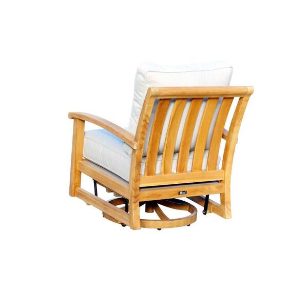 Swivel Teak Outdoor Lounge Chair, Heritage Outdoor Furniture