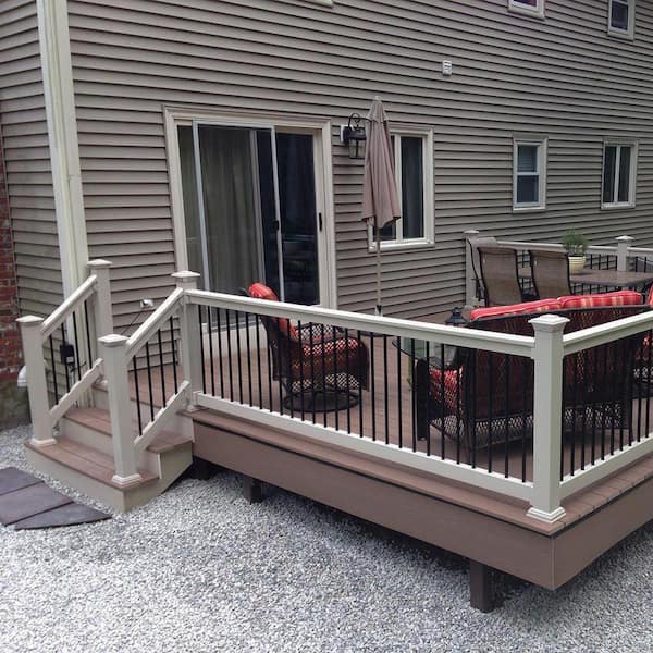 Vilano 3 ft. H x 4 ft. W Vinyl Tan Railing Kit