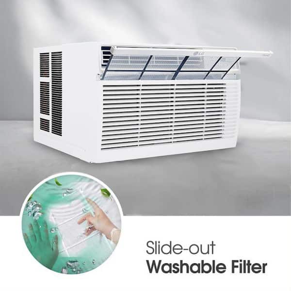 24,500 BTU (DOE) 230-Volt Window Air Conditioner Cools 1,550 Sq. Ft. with Remote, Dehumidifier and in White
