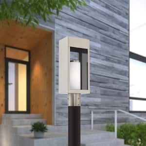 Bleecker 1 Light Brushed Nickel Outdoor Post Top Lantern