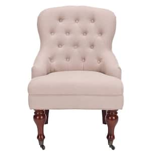 Falcon Light Pink/Dark Red Arm Chair