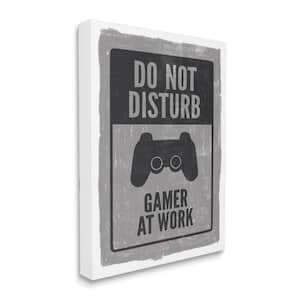 "Don't Disturb Gamer Video Game Controller" by Lux + Me Designs Unframed Fantasy Canvas Wall Art Print 36 in. x 48 in.