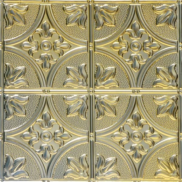 From Plain to Beautiful in Hours 2-ft x 2-ft Carnivale Gold Nugget Steel Surface-mount Ceiling Tile (6-Pack, 24-sq ft / Case)
