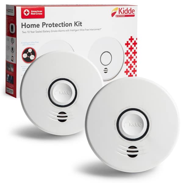 10-Year Worry-Free Battery Powered Interconnected Smoke Detector with Voice Alerts (2-Pack) 21028749