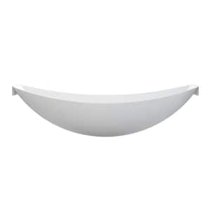 79 in. Acrylic Suspended Flatbottom Wall Mounted Bathtub in Matte White