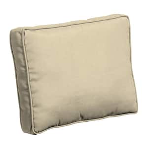 ProFoam 24 in. x 19 in. Tan Leala Rectangle Outdoor Plush Deep Seat Pillow Back