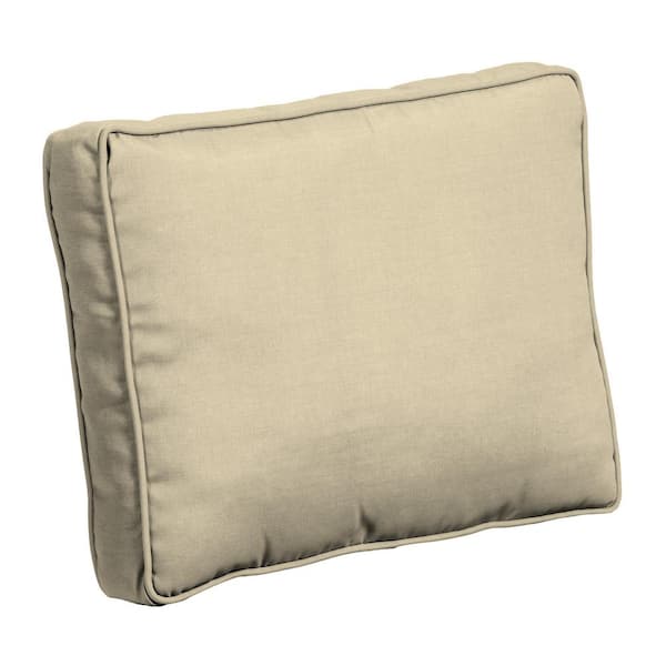 ARDEN SELECTIONS ProFoam 24 in. x 19 in. Tan Leala Rectangle Outdoor Plush Deep Seat Pillow Back