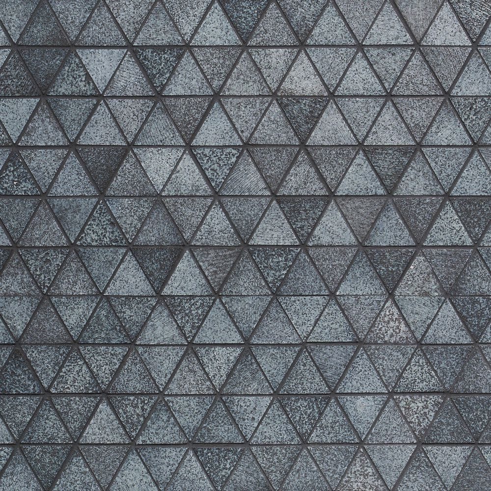 Ivy Hill Tile Williamsburg Blue 10.62 in. x 14.56 in. Triangle Glossy ...