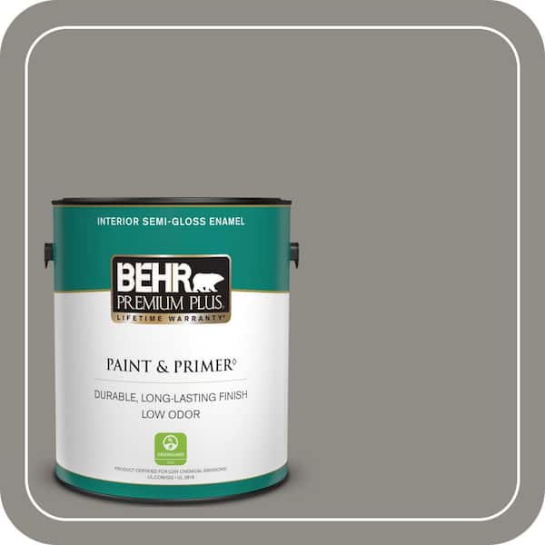 BEHR PREMIUM PLUS 1 gal. #T13-17 Timber Town Semi-Gloss Enamel Low Odor Interior Paint & Primer