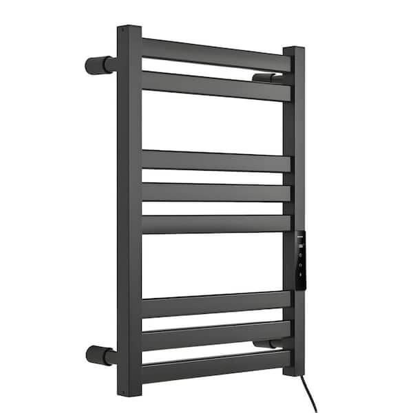 Heated Towel Warmer Rack for Bathroom Electric Wall Mounted 8 Bars, Aluminum Alloy Towel Warmer, Overheat Protection