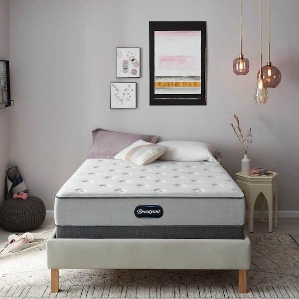 Beautyrest BR800 Twin Medium Innerspring 12 in. Tight Top Mattress Set with 9 in. Foundation