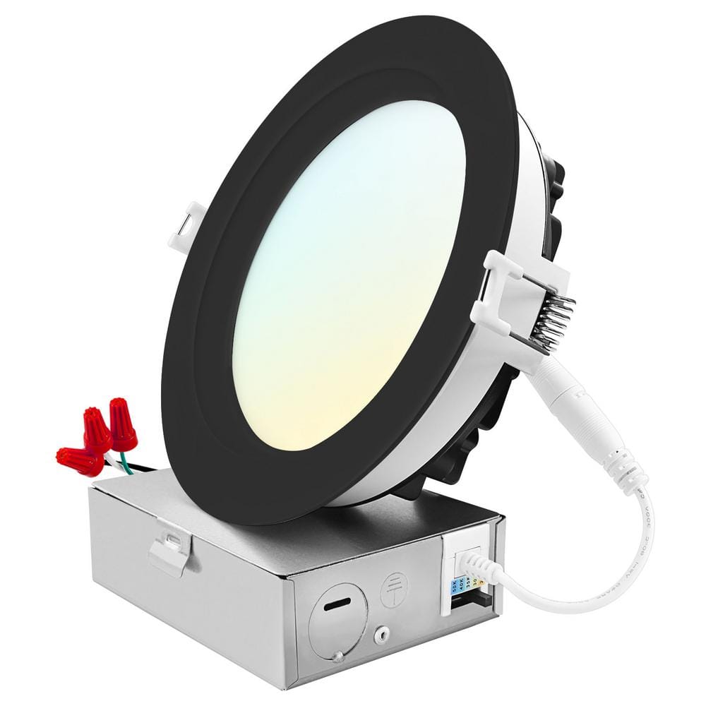 6 in. Integrated LED Recessed Light kit, 18-Watt, 5CCT 2700K-5000K, 1800 Lumens, Dimmable, Wet Rated, IC, ETL - Black price history on PriceWatchPro