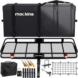 500 lbs. Capacity XL Hitch Mount Cargo Carrier Set w/Folding Shank and 2 in. Raise Includes Cargo Bag Net Straps Locks