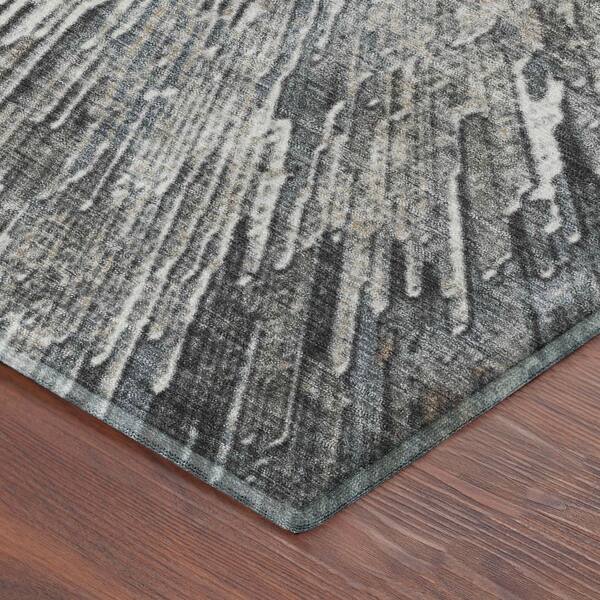 Mayfield Premium Machine Washable Abstract AMF2283 Brown 2 ft. x 3 ft. Accent Rug