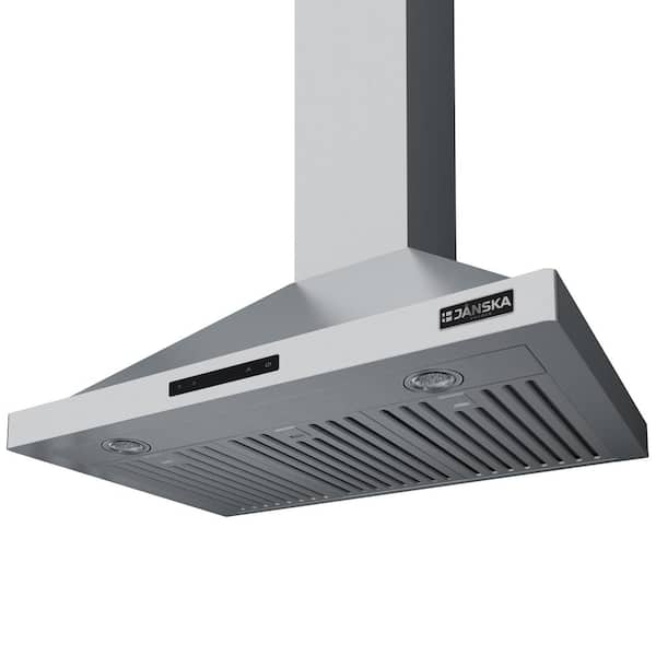 Windster 36 520 Cubic Feet Per Minute Ducted Under Cabinet Range Hood with  Mesh Filter and Light Included