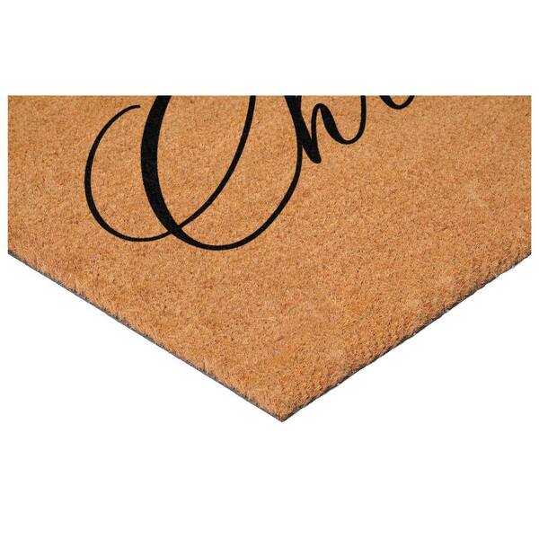 【タイムセール】マット・ホリデイ サインボール Calloway Mills Black Christmas Calligraphy Doormat, 24
