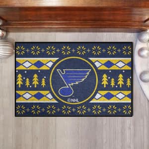 St. Louis Blues Holiday Sweater 1.5 ft. x 2.5 ft. Starter Area Rug