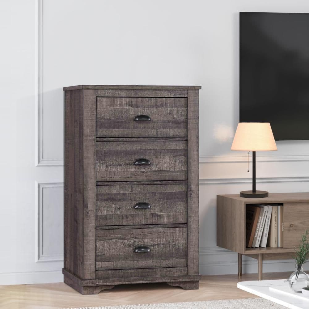 31.1 in. Gray 4-Drawer Chest of Drawers price history on PriceWatchPro