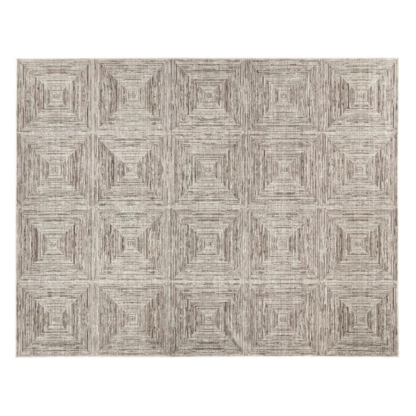 Home Decorators Collection Catalina Gray 4 ft. X 6 ft. Geometric Polypropylene/Polyester Area Rug