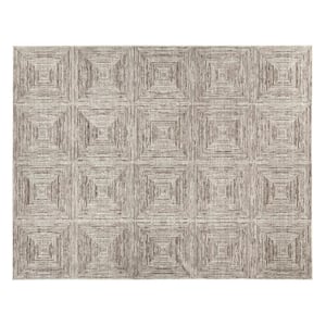 Catalina Gray 6 ft. 7 in. X 9 ft. 2 in. Geometric Polypropylene/Polyester Area Rug