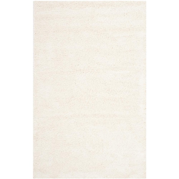 Milan Shag 11 X 16 Ivory Solid Color Area Rug