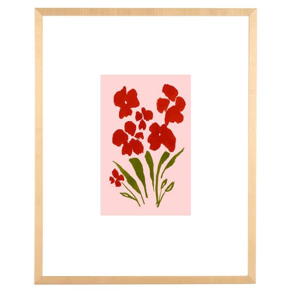 SAFAVIEH Pansy Passion Framed Mixed Media Abstract Wall Art 4 in. x 19 in.