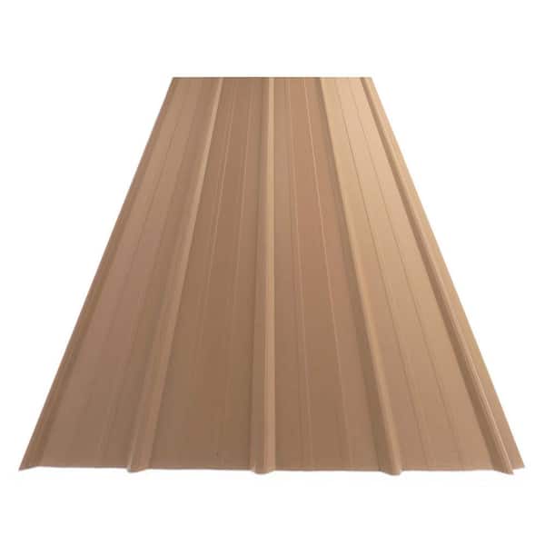 Gibraltar Building Products 16 ft. SM-Rib Galvalume Steel 29-Gauge Roof/Siding Panel in Tan