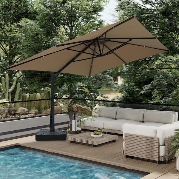 abba patio 11 foot offset cantilever umbrella Amazon.com : Abba Patio Rectangular Offset Cantilever Outdoor Patio Hanging  Umbrella with Cross Base, 8 x 10-Feet, Cream : Patio, Lawn & Garden