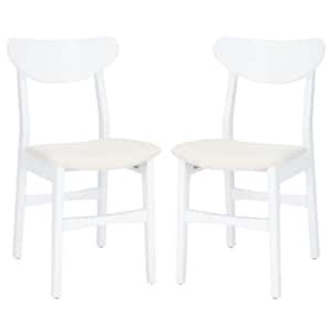 Lucca White 17 in. Wood Dining Chair (Set of 2)