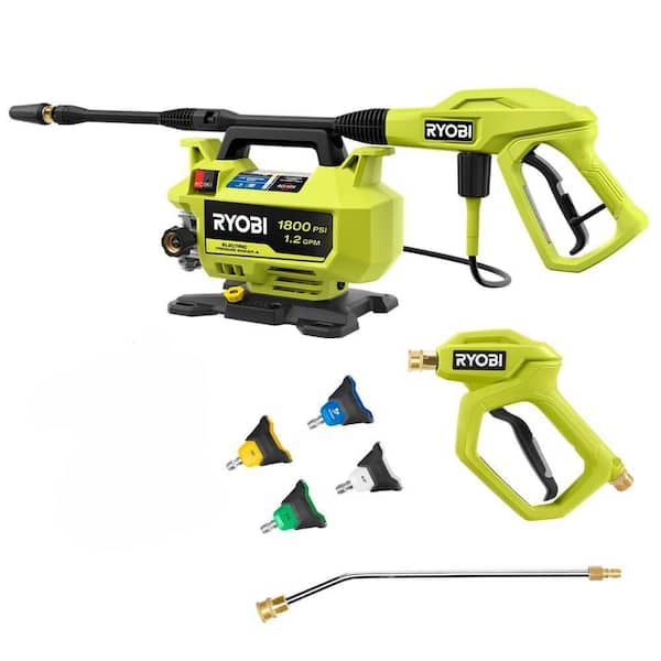 RYOBI 1800 PSI 1.2 GPM Cold Water Corded Electric Pressure Washer RYOBI 1800 PSI 1.2 GPM Cold Water Corded Electric Pressure Washer