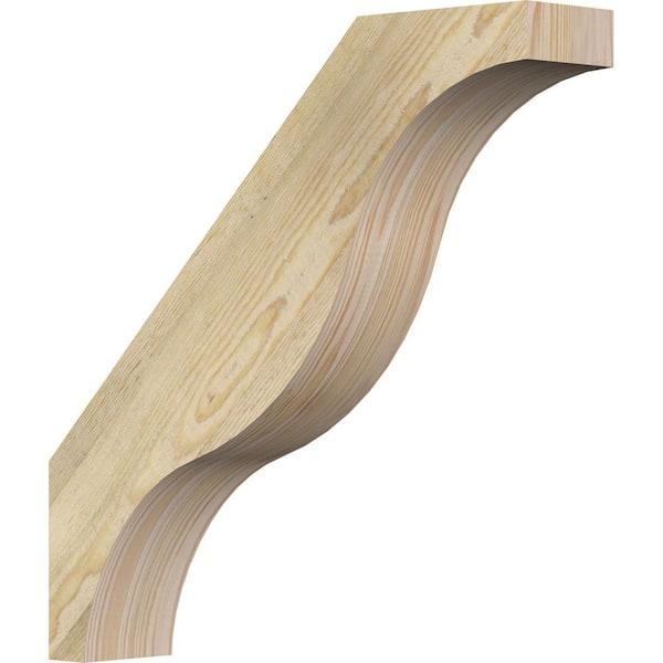 Ekena Millwork 4"W x 20"D x 20"H Funston Rough Sawn Knee Brace, Douglas Fir