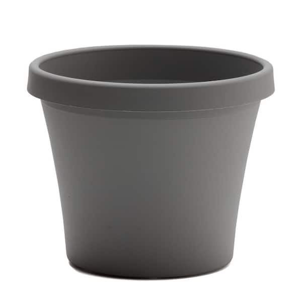 Terra 15 in. L x 15 in. W x 12.75 in. H 20 qts. Charcoal Indoor/Outdoor Plastic Planter