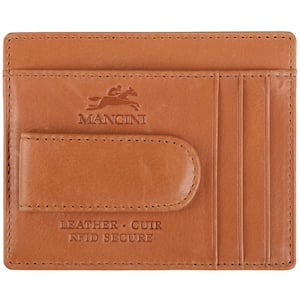 Bellagio Collection Cognac Leather Deluxe RFID Money Clip