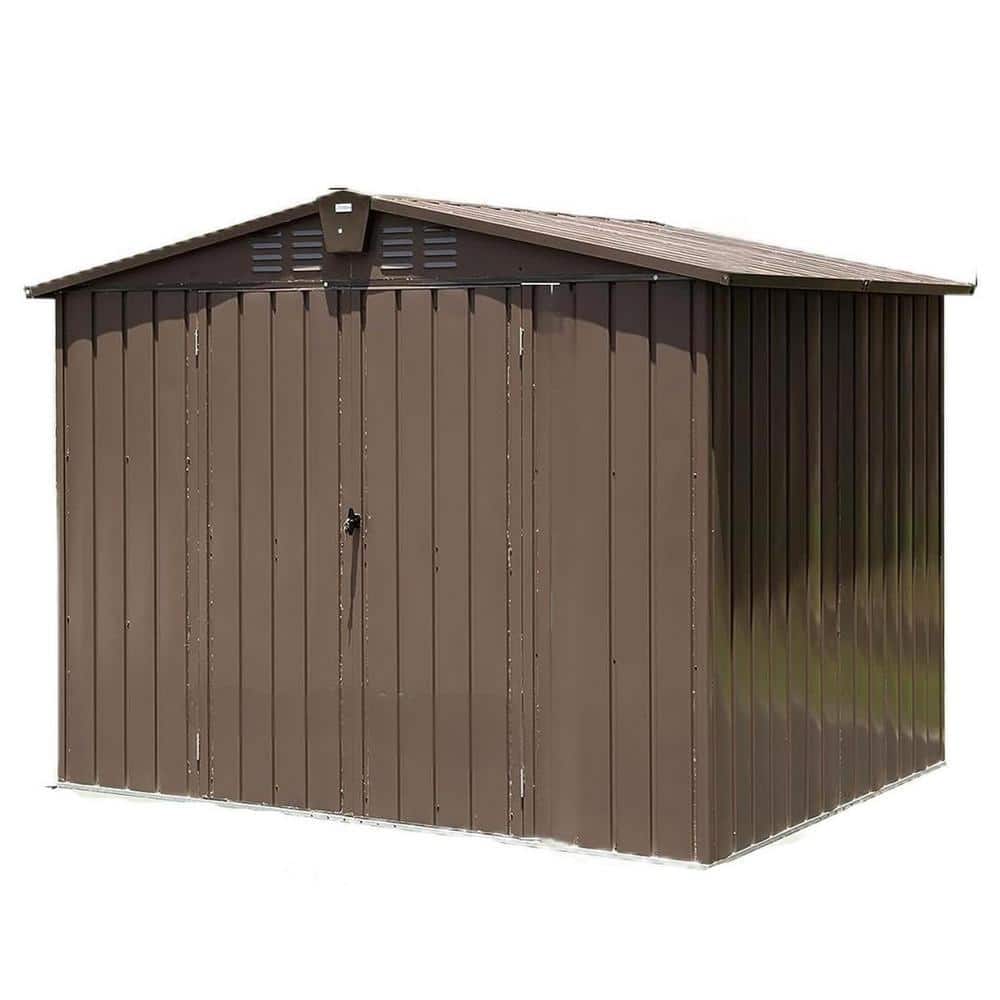 Tileon 8.2 ft. W x 6.2 ft. D Outdoor Metal Shed with Lockable Door