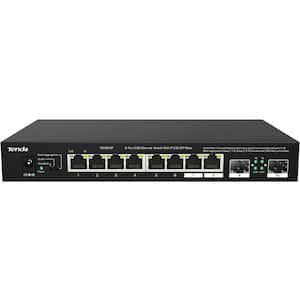 8 Port 2.5G Ethernet Switch Unmanaged 2.5G Switch with 8 x 2.5G Ports, 2 x 2.5G SFP Slots, 50Gbps Switching Capacity