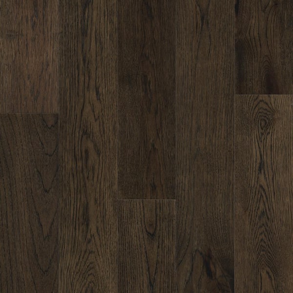 Sure+ Sepia Brown Hickory Hickory 1/4 in. T x 6.5 in. W Click Lock W Brushed Engineered Hardwood Flooring (21.7 sq.ft./case)