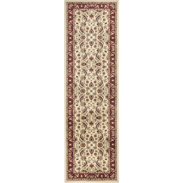Concord Global Trading Ankara Sultanabad Ivory 2 ft. x 7 ft. Runner Rug