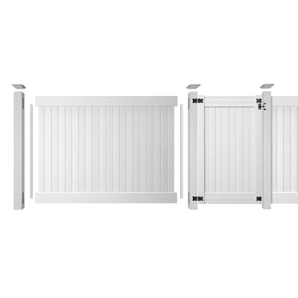 Veranda Dover 6 ft. H x 8 ft. W Vinyl Privacy Fence Panel Kit