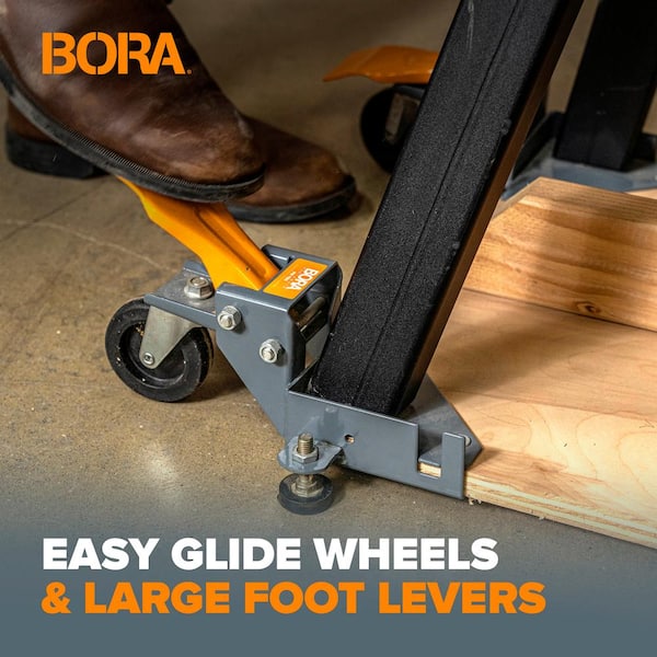 BORA PM-3500 Bora Super Duty Universal Mobile Base - Silver, Wheeled, 1500  lb Capacity - Ideal for Heavy Machines and Tools in the Benchtop &  Stationary Tool Accessories department at