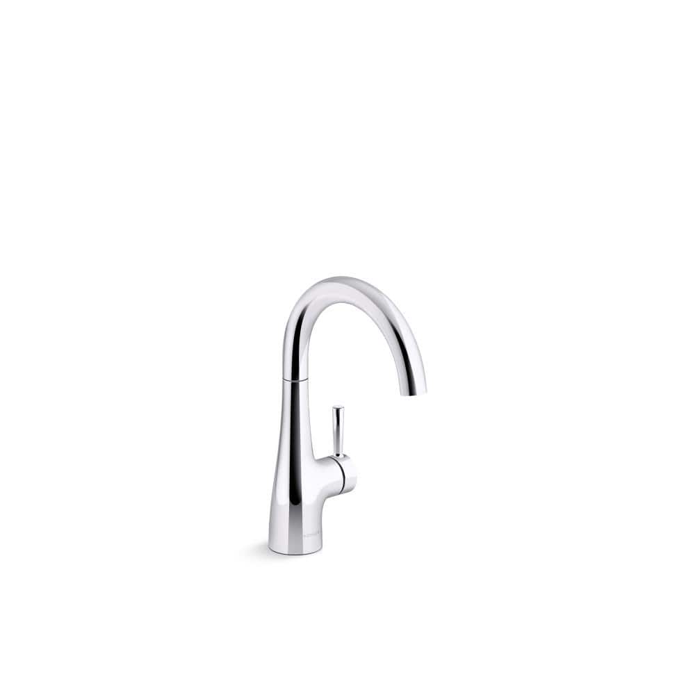 KOHLER Transitional SingleHandle Beverage Faucet in Polished Chrome 26368CP The Home Depot
